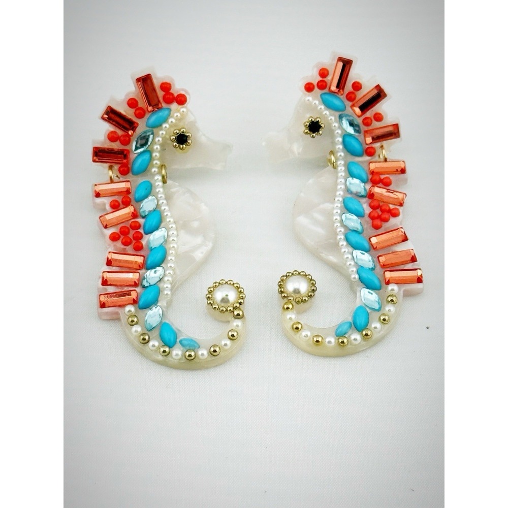 Sugarfix By Baublebar Seahorse Crystal Drop Limited Edition Earrings Pierced